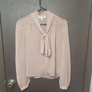 Polka Dot Pink Blouse